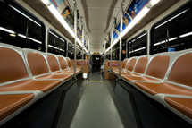 empty subway train