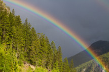rainbow and a mountain 
