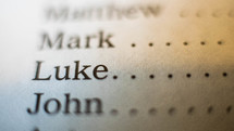 The New Testament Index, Matthew, Mark, Luke, John 
