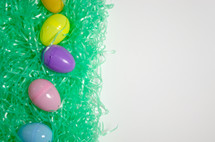 Easter eggs in Easter grass