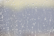 Rain on a window pane.