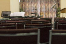 rows of chairs in a church 