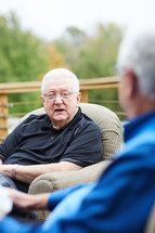 elderly men's Bible study 