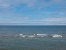 Empty sea seen from the beach 