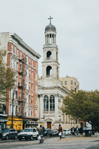 bell tower of a church in New York city 