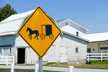 horse and buggy caution sign 