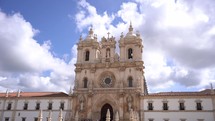 Entrance of the monastery in Alcobaça, Portugal.