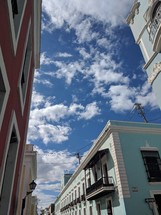 colorful buildings under a blue sky 