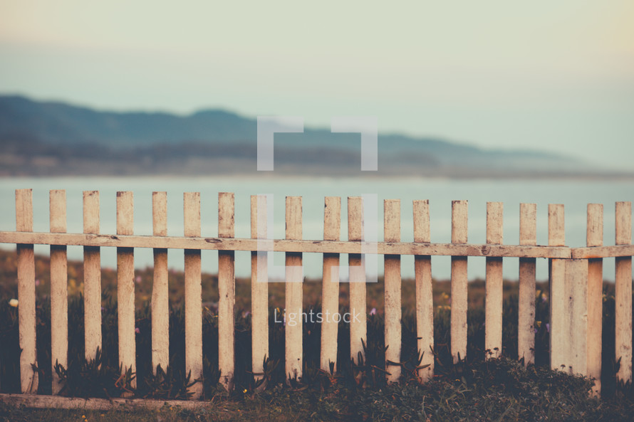 Old Fence Overlooking The Ocean | Summer | Seasons | Fence | Border | Limit 