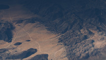 aerial view of land below 