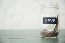 Save money jar