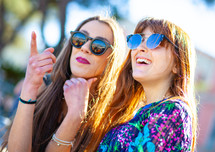 Women smiling with sunglasses
