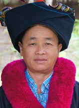 Burmese in traditional clothing man from the mountain districts of Myanmar