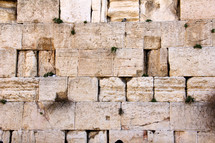 A section of The Western Wall in Jerusalem.