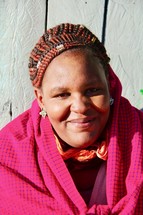 smiling woman in Africa 