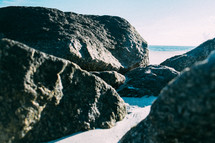 rocks on a beach 