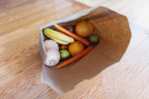 produce in a paper bag 
