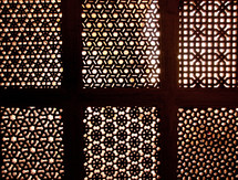 patterns in a window screen in India 