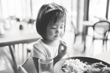 a child eating food 