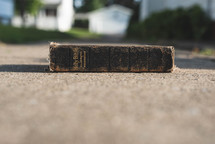Bible on concrete 