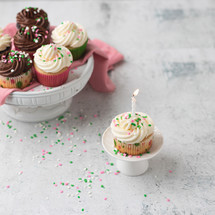 sprinkled cupcakes 