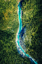 turquoise blue river 