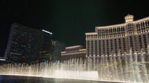 Las Vegas water show at night