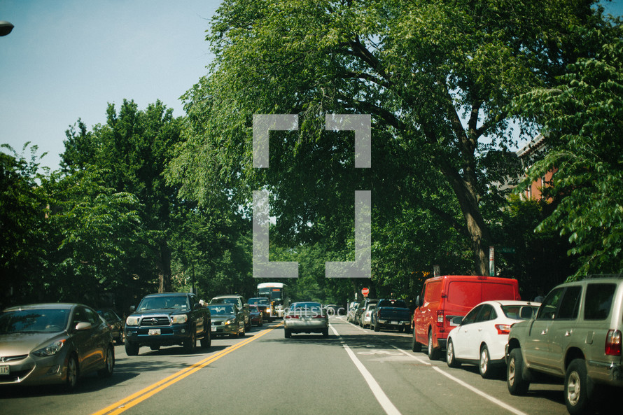 traffic on the streets in Washington, DC