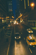 city streets at night 