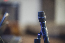 Microphone on a church stage.