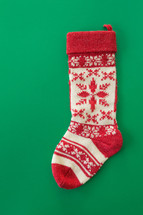 knit Christmas stocking 