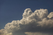 cloud bank forming in summer sky