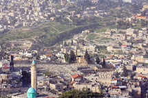 a shot of one side of Jerusalem from on top of a hill