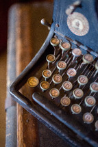 vintage typewriter keys