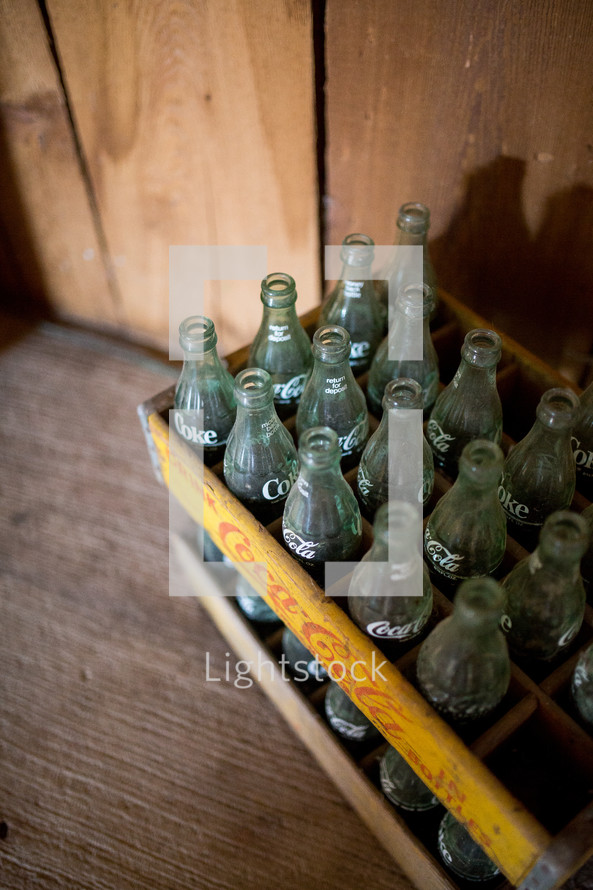 old glass coke bottles 