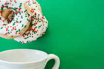 Christmas coffee and donuts 