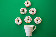 coffee and Christmas donuts 