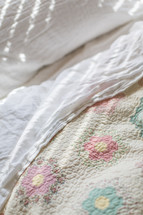 bed linens background 