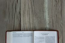 Bible opened to 2 John 