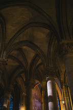 arched ornate ceiling of a cathedral 