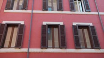Red Old Buildings Of Roma City