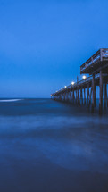 beach pier at night 