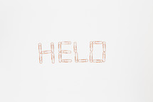 Hello in paperclips 
