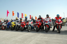 group of motorcyclists 