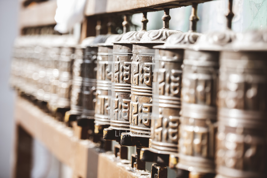 Tibetan Prayer wheels 