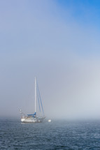 boat in the fog 