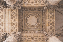 ceiling of the Pantheon in Paris 