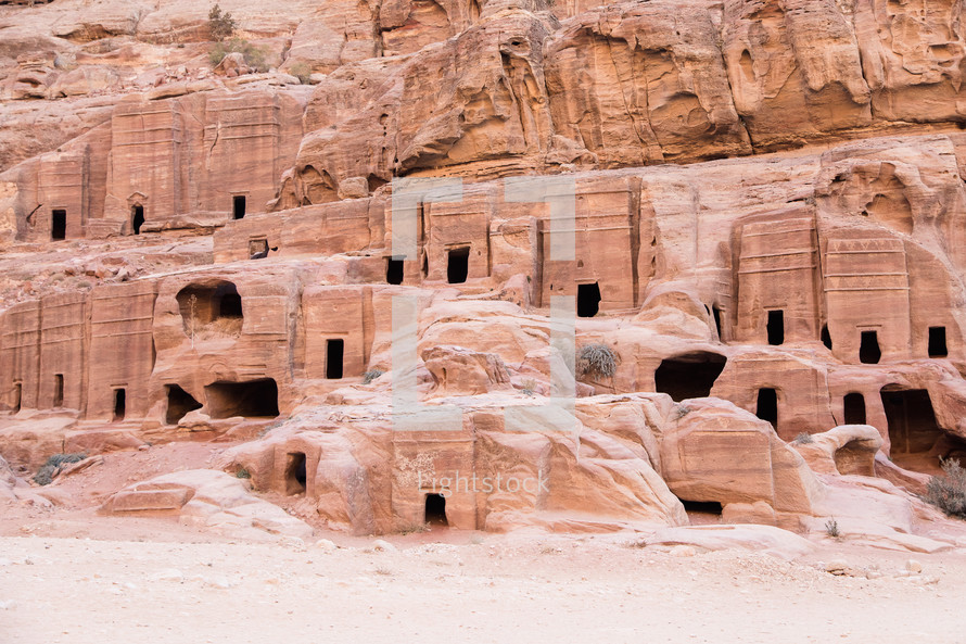 homes carved into cliffs 