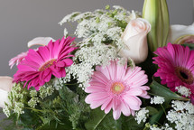 bouquet of pink and white flowers 