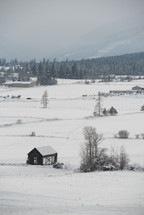 rural winter scene 